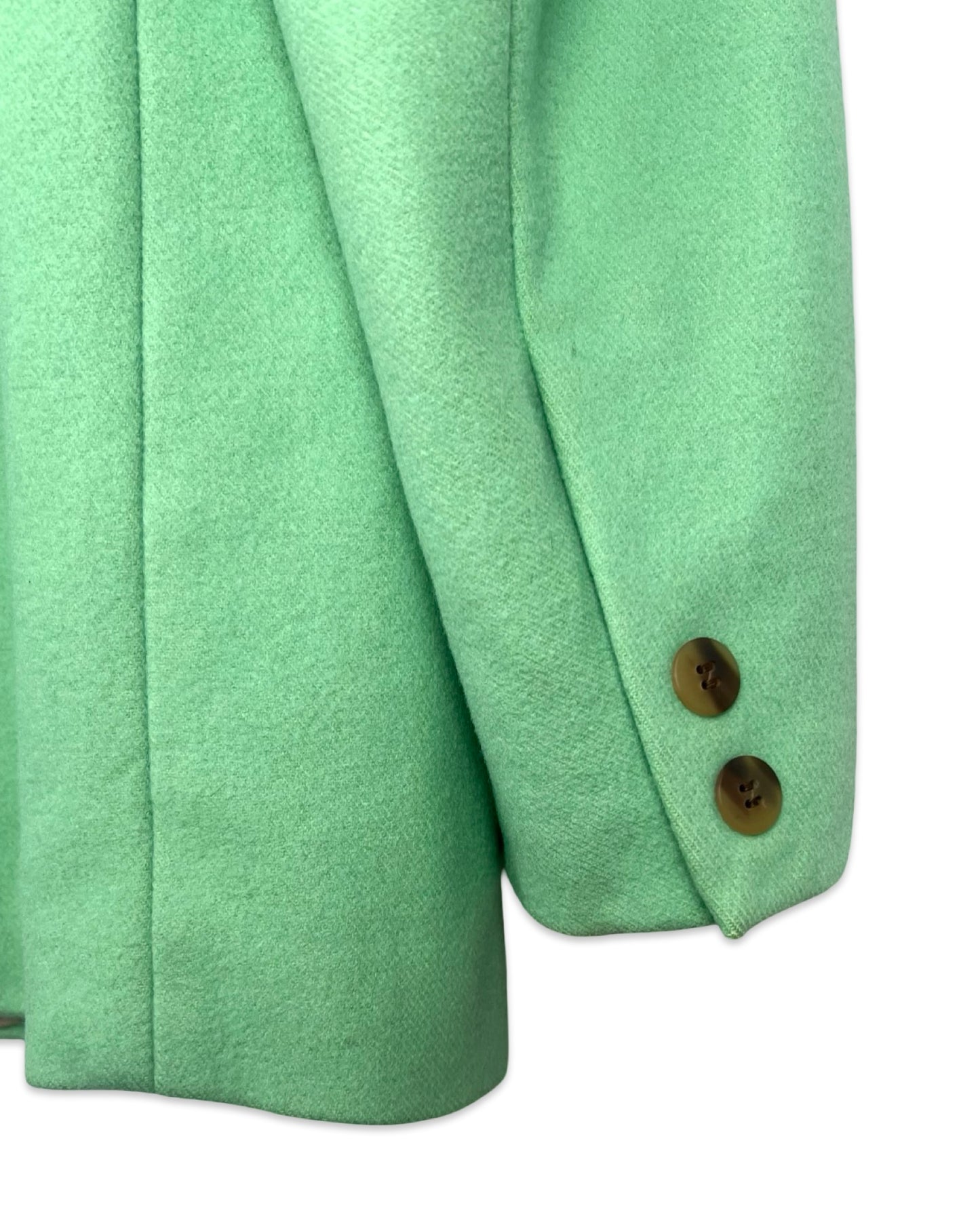 Vintage mintgroene wollen blazer - M