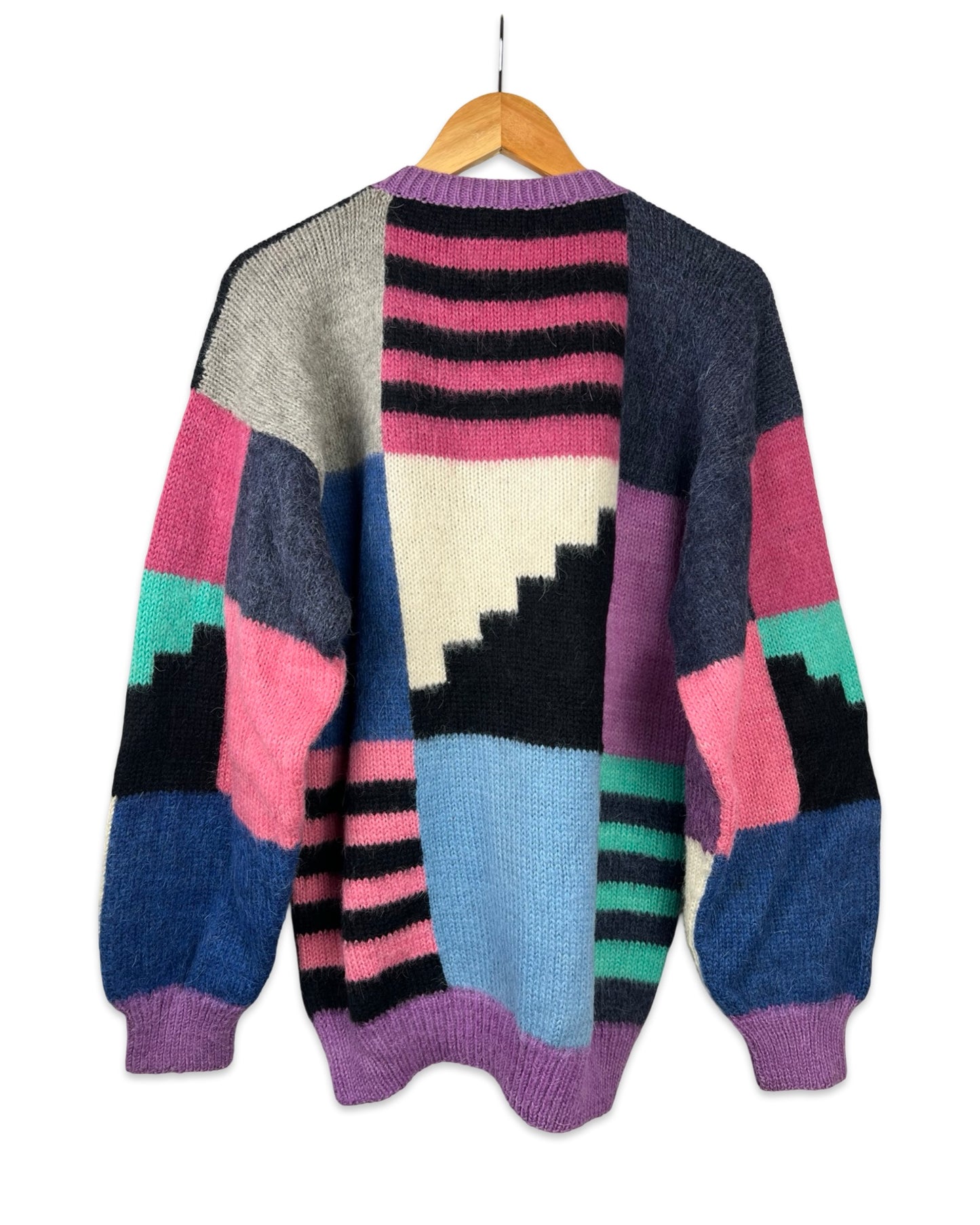 Vintage wollen pastel vest - XL