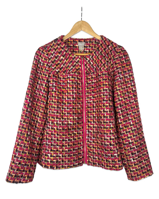 Multicolor bouclé blazer - M