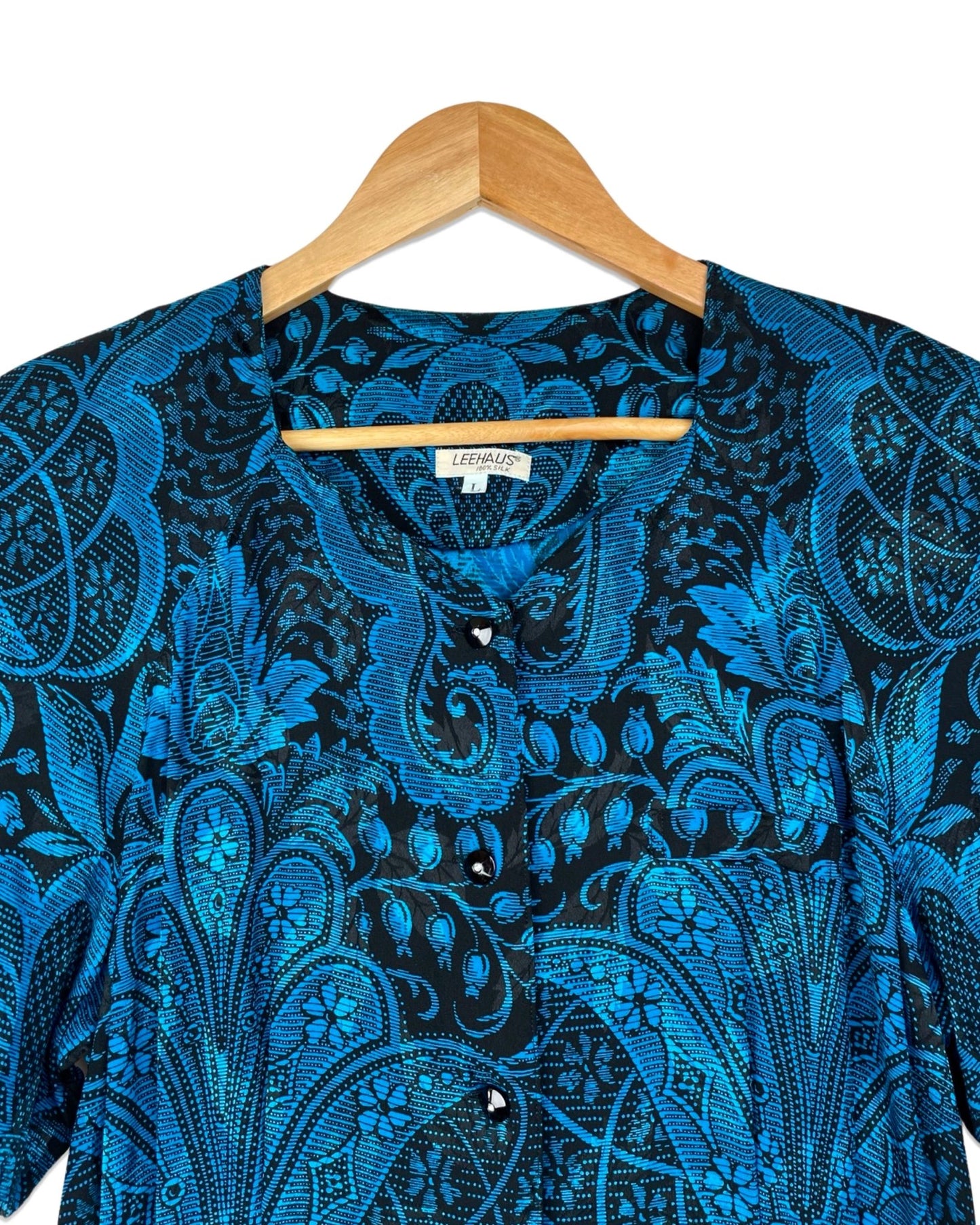 Vintage Zijden paisley jurk - S/M - Petit Paris Vintage