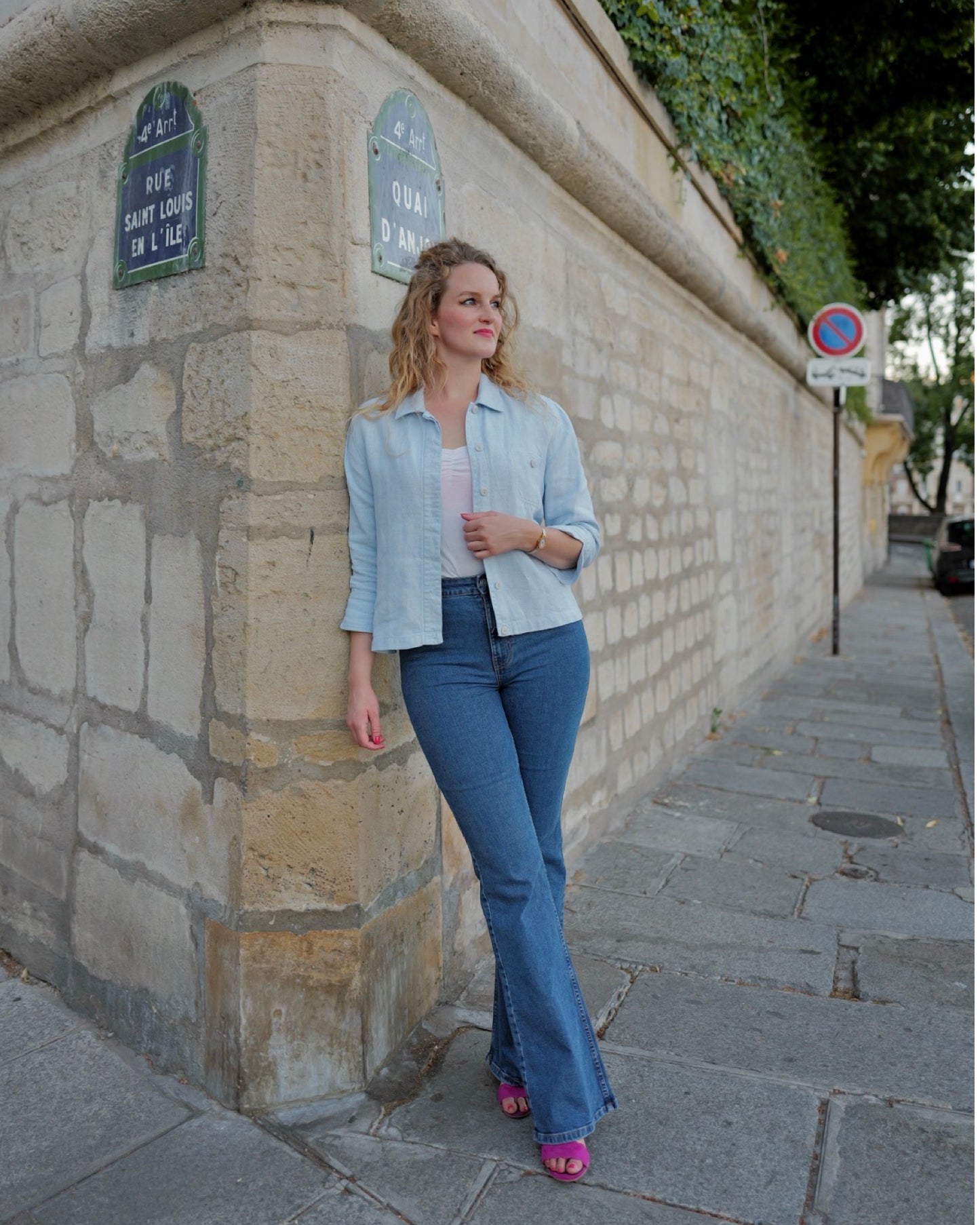Vintage linnen blouse - S/M