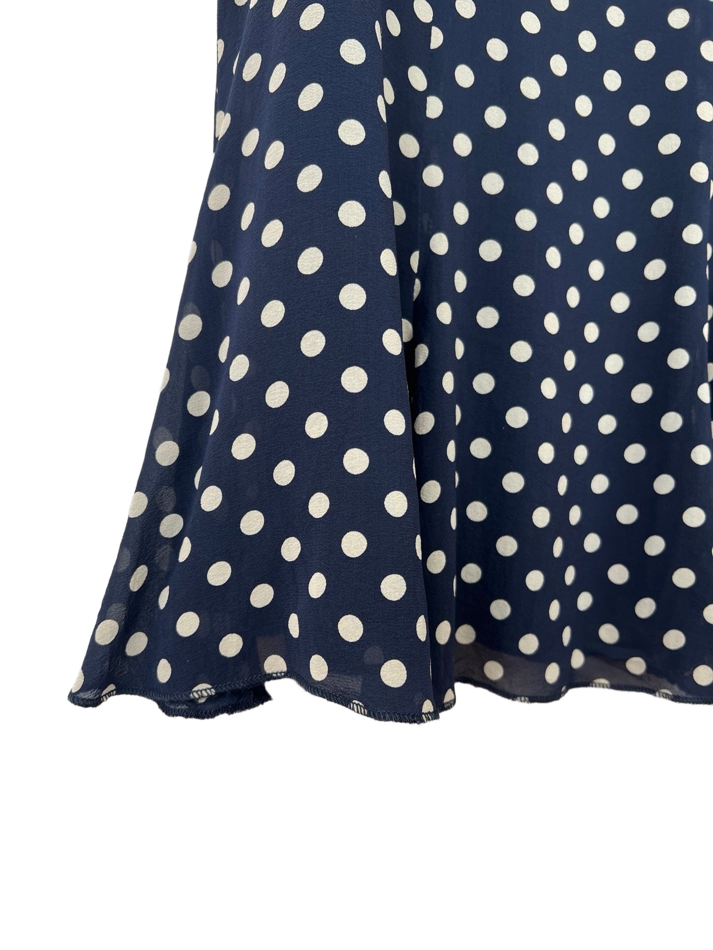 Vintage zijden polkadot rok - L