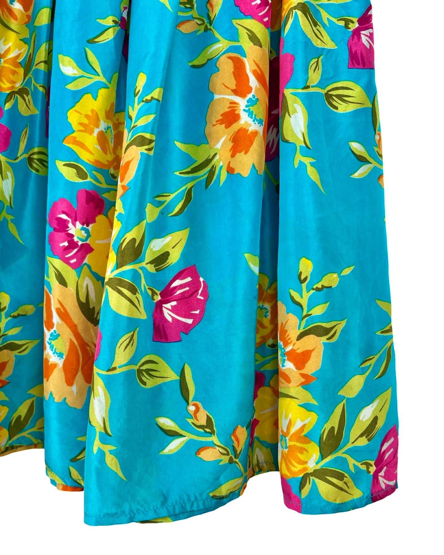 Zijden vintage bloemenrok - S/M