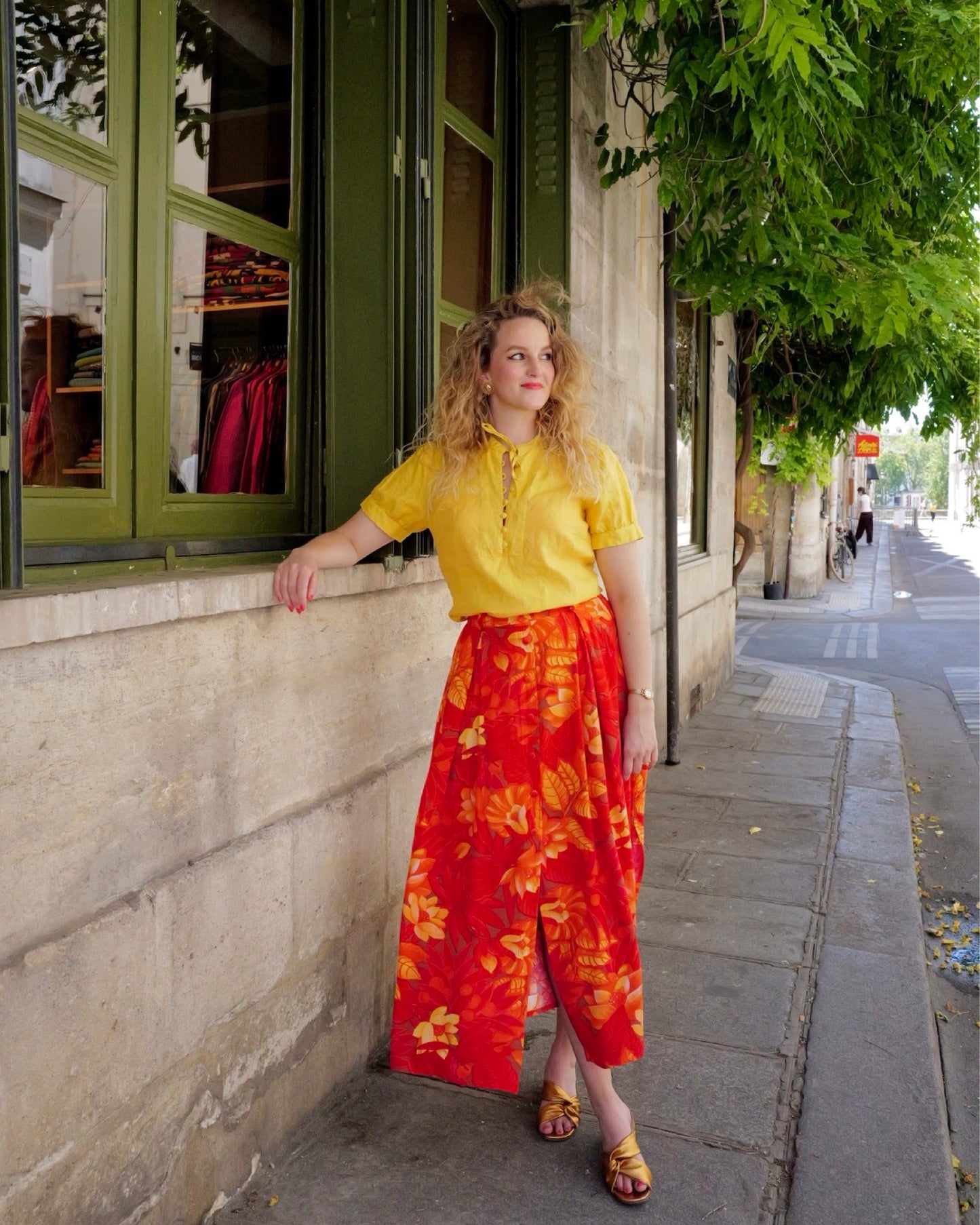 Vintage linnen blouse - S/M