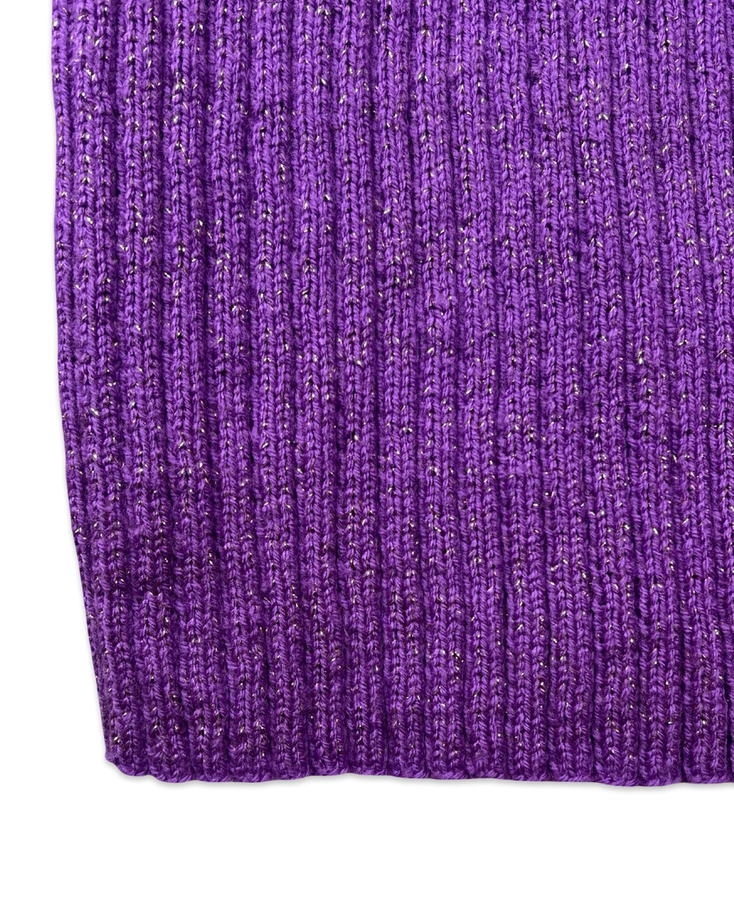 Vintage gebreide paarse jurk - L