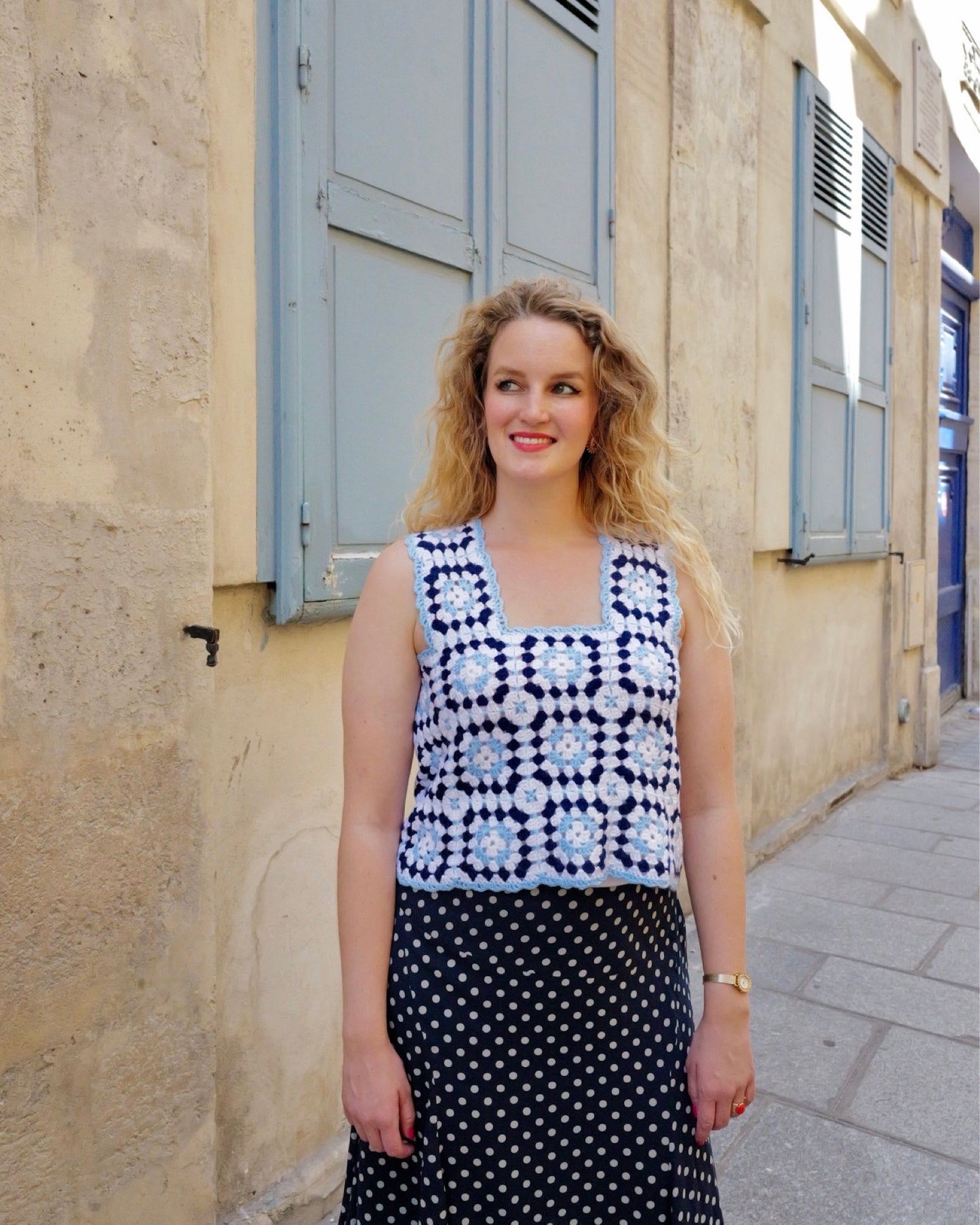 Vintage crochet top 70s - M/L