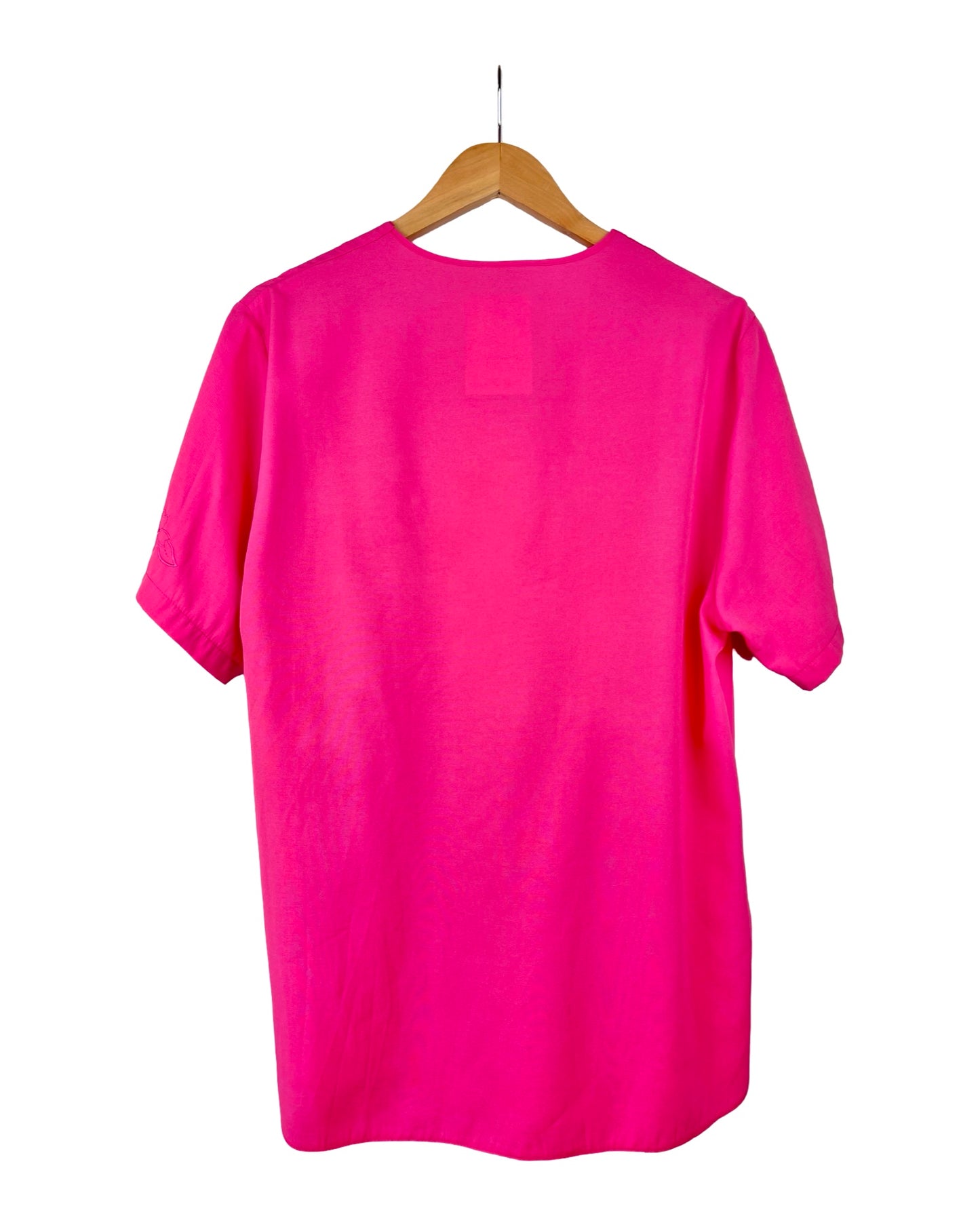 Vintage felroze opengewerkte blouse - L