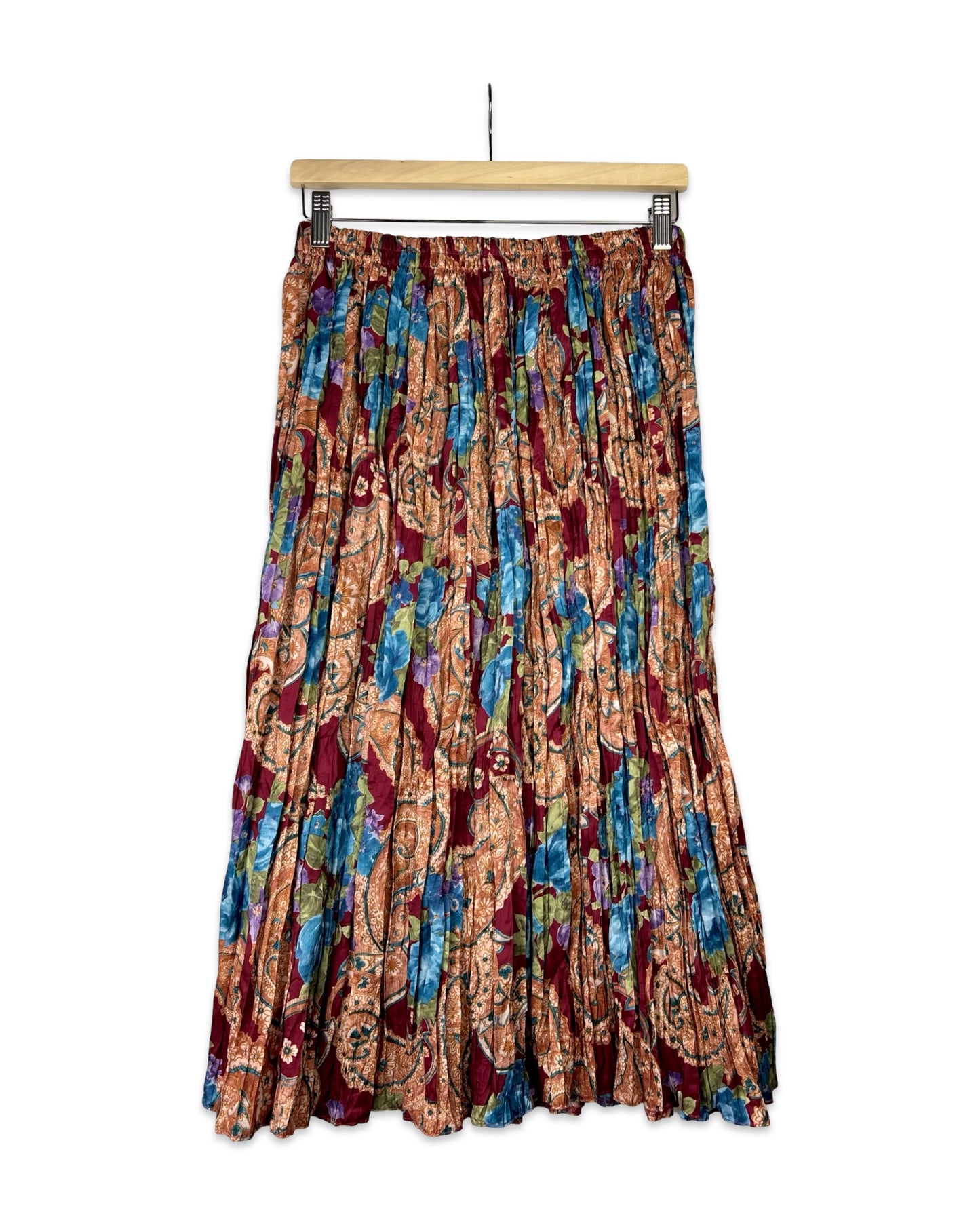 Paisley midirok met bloemen - S