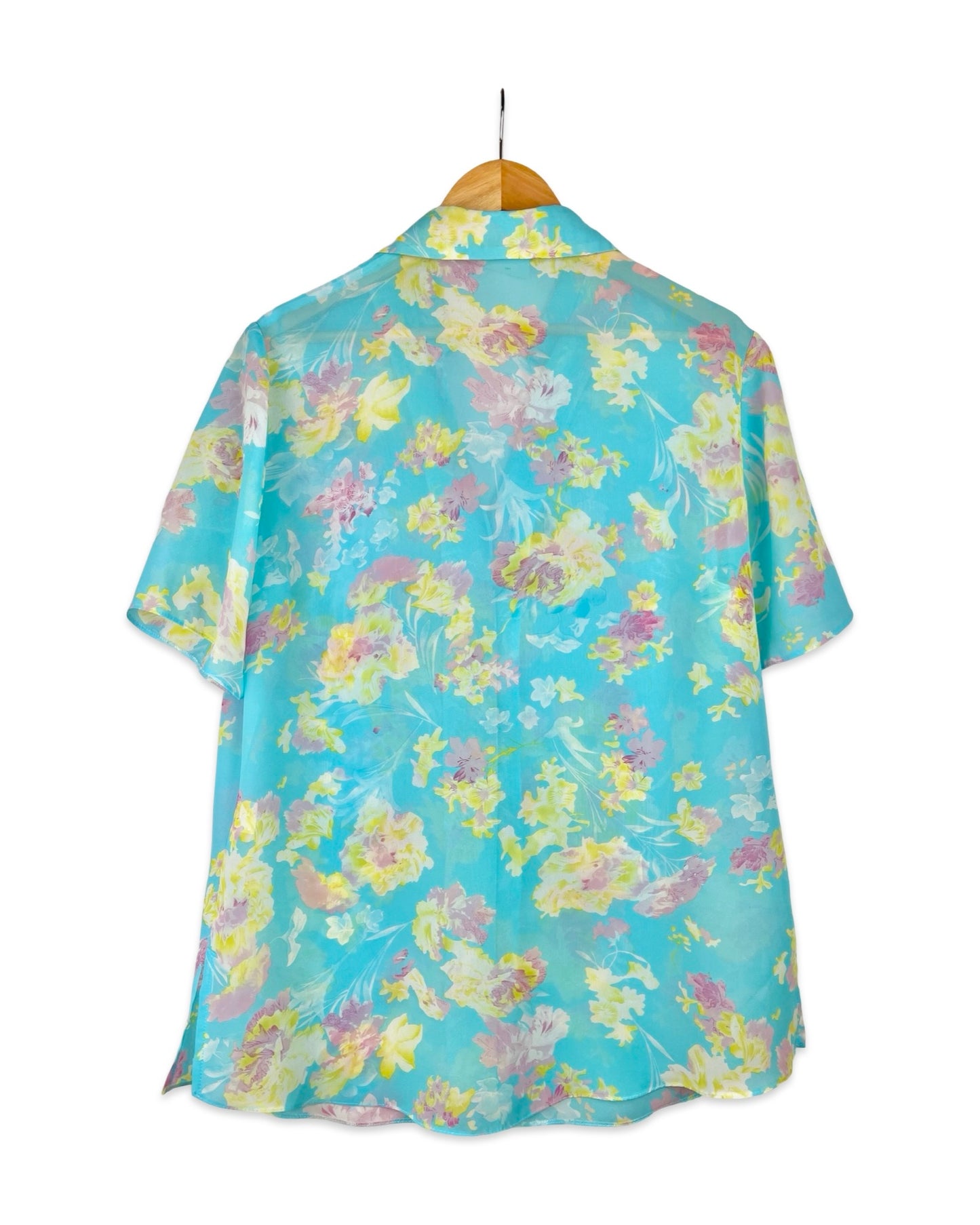 Vintage blouse met bloemen - XL