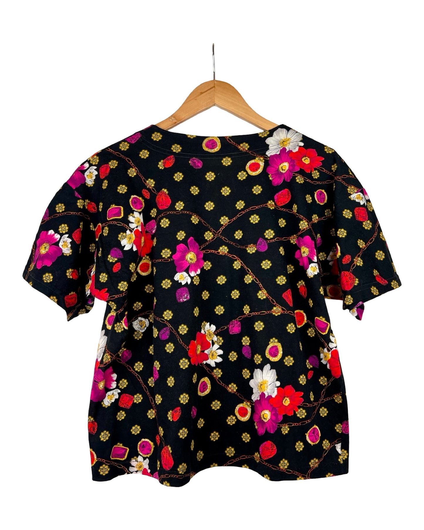 Vintage T-shirt met bloemen - M