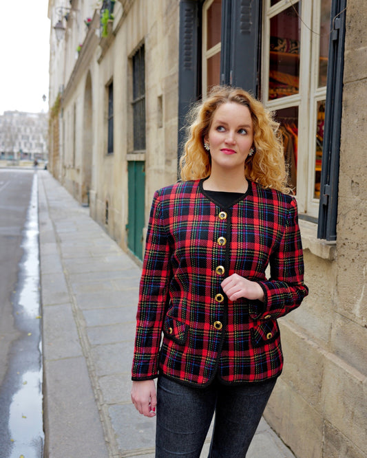 Vintage Geruite blazer - M/L - Petit Paris Vintage