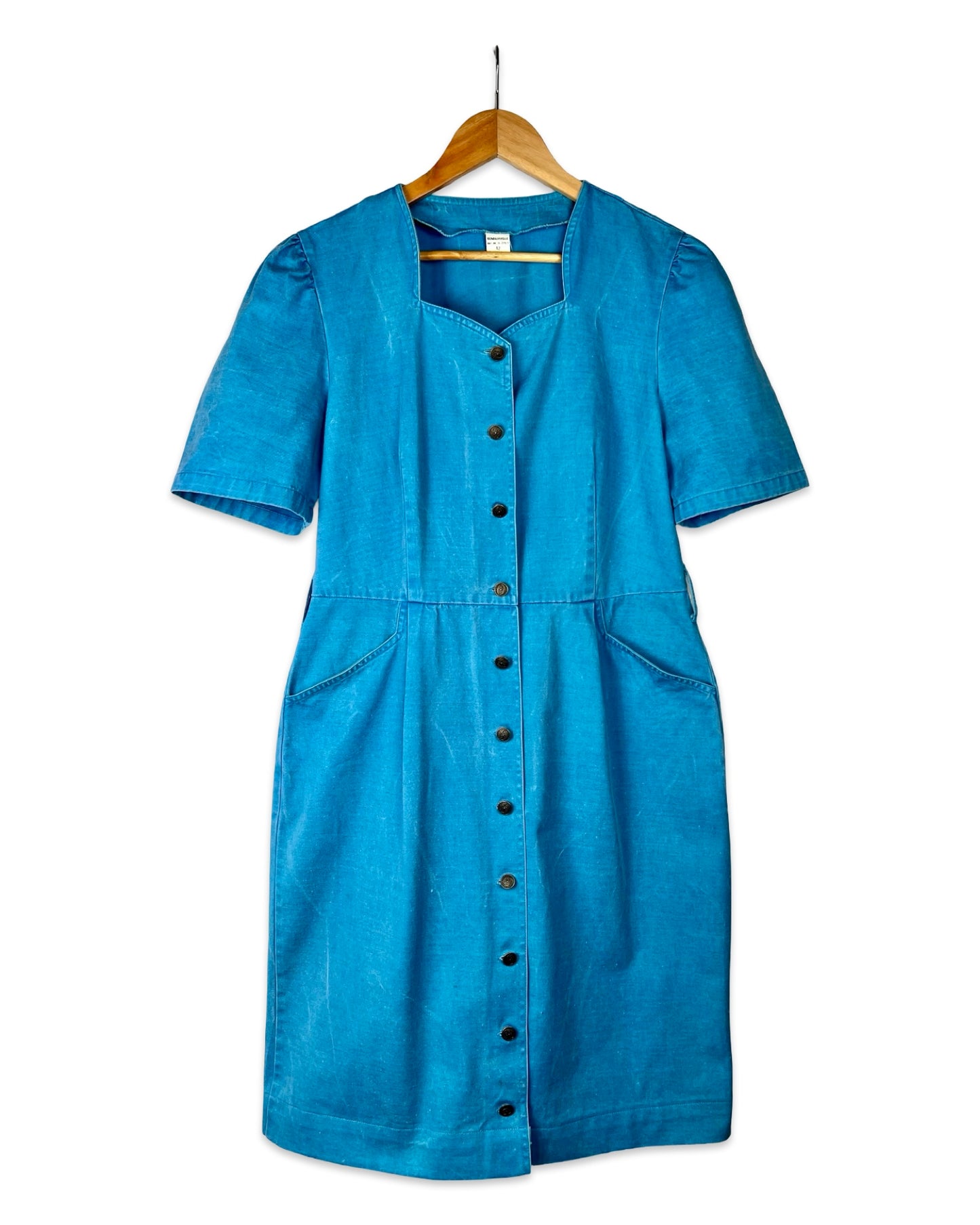 Blauwe denim jurk - L