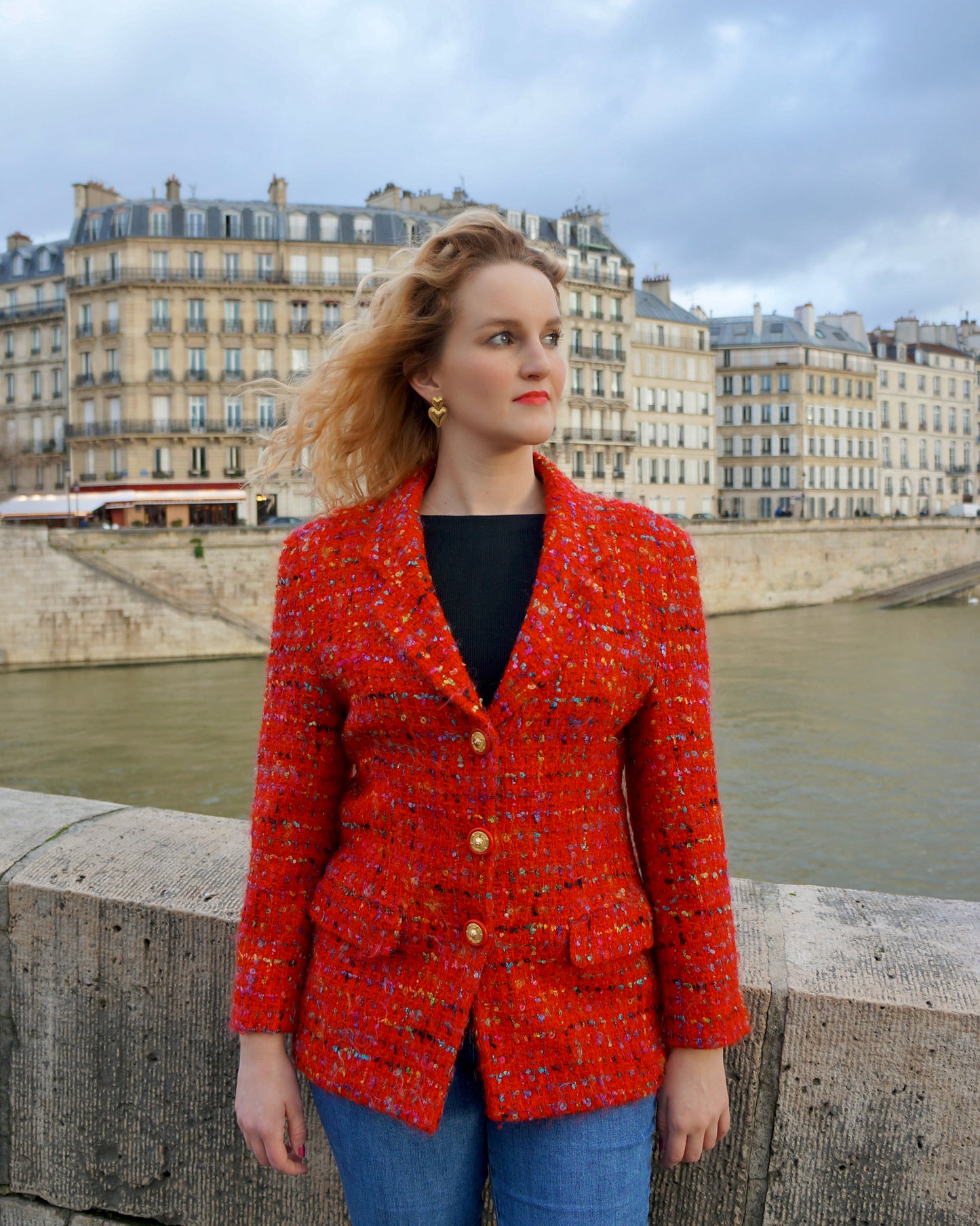 Bouclé blazer - M