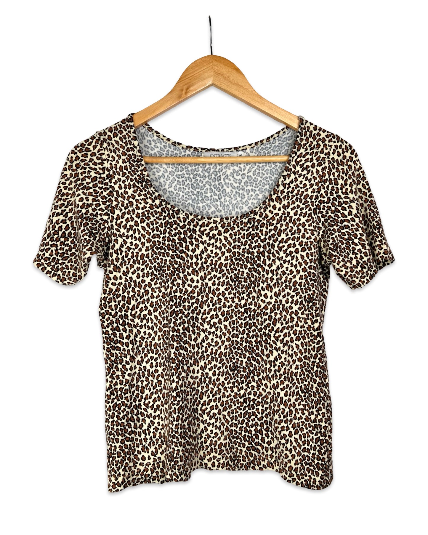 T-shirt met panterprint - S/M