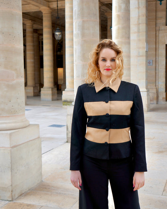 Vintage Gestreepte blazer - S - Petit Paris Vintage