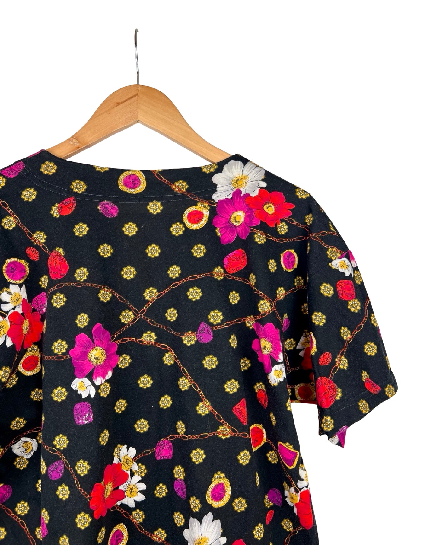 Vintage T-shirt met bloemen - M