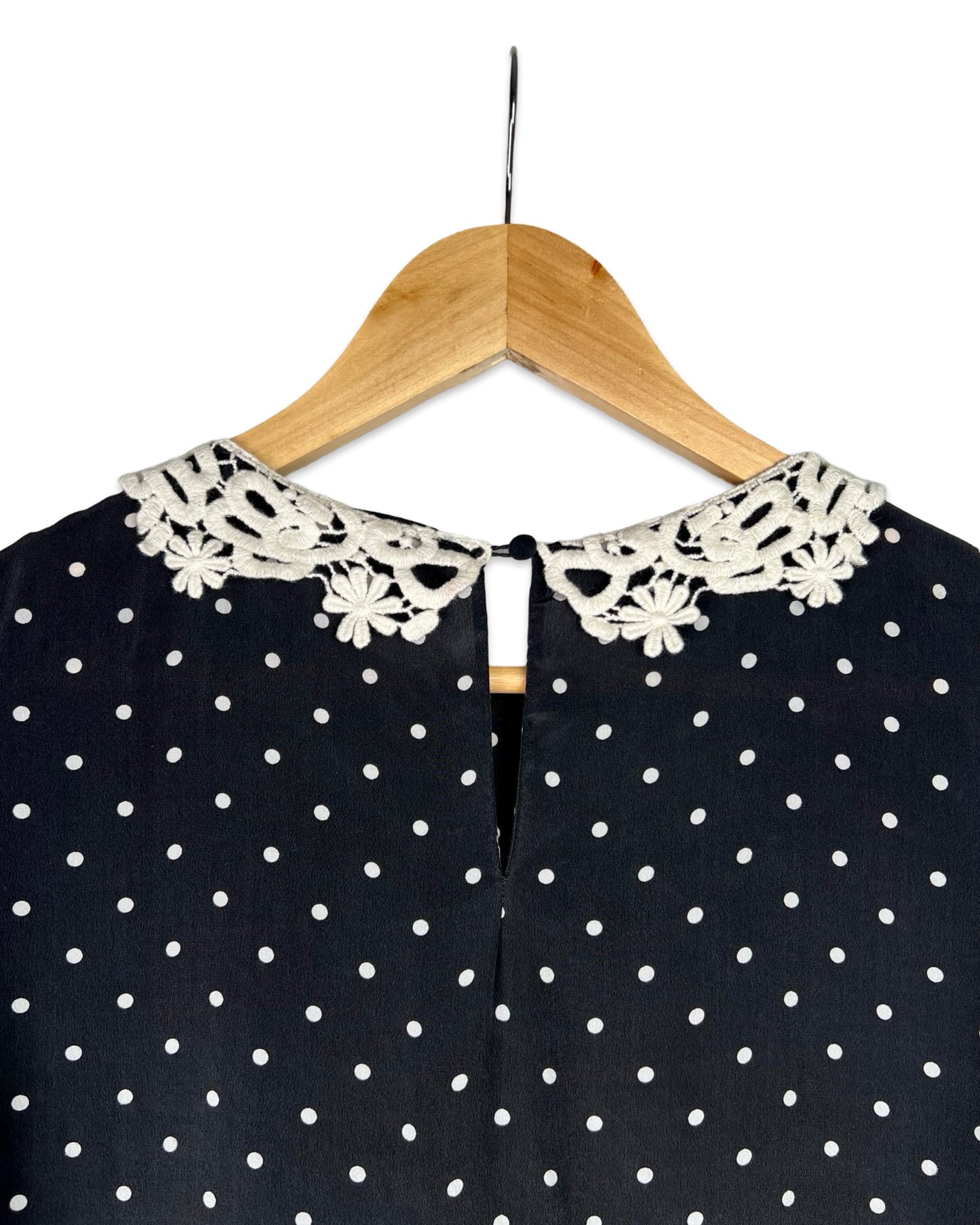 Zijden blouse met stippen - S