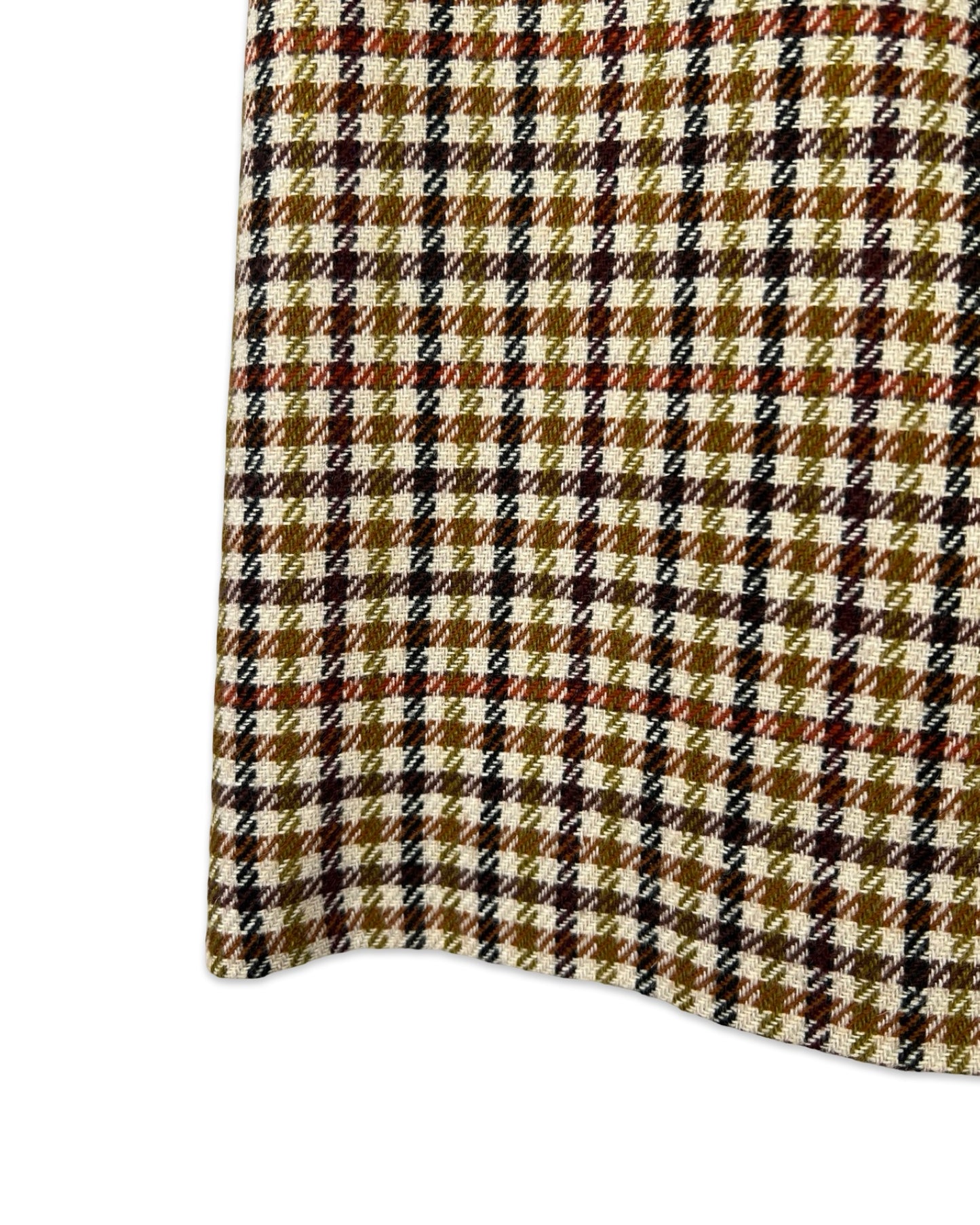 Vintage wollen rok met ruit - L