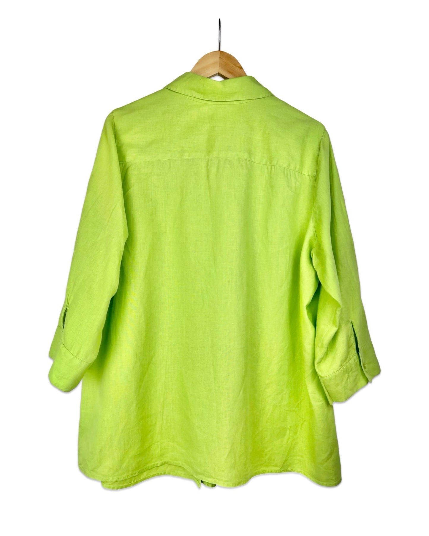 Groene linnen blouse - XL