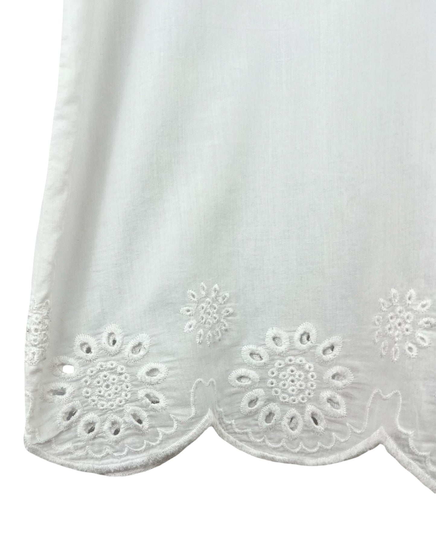 Witte broderie blouse - S/M