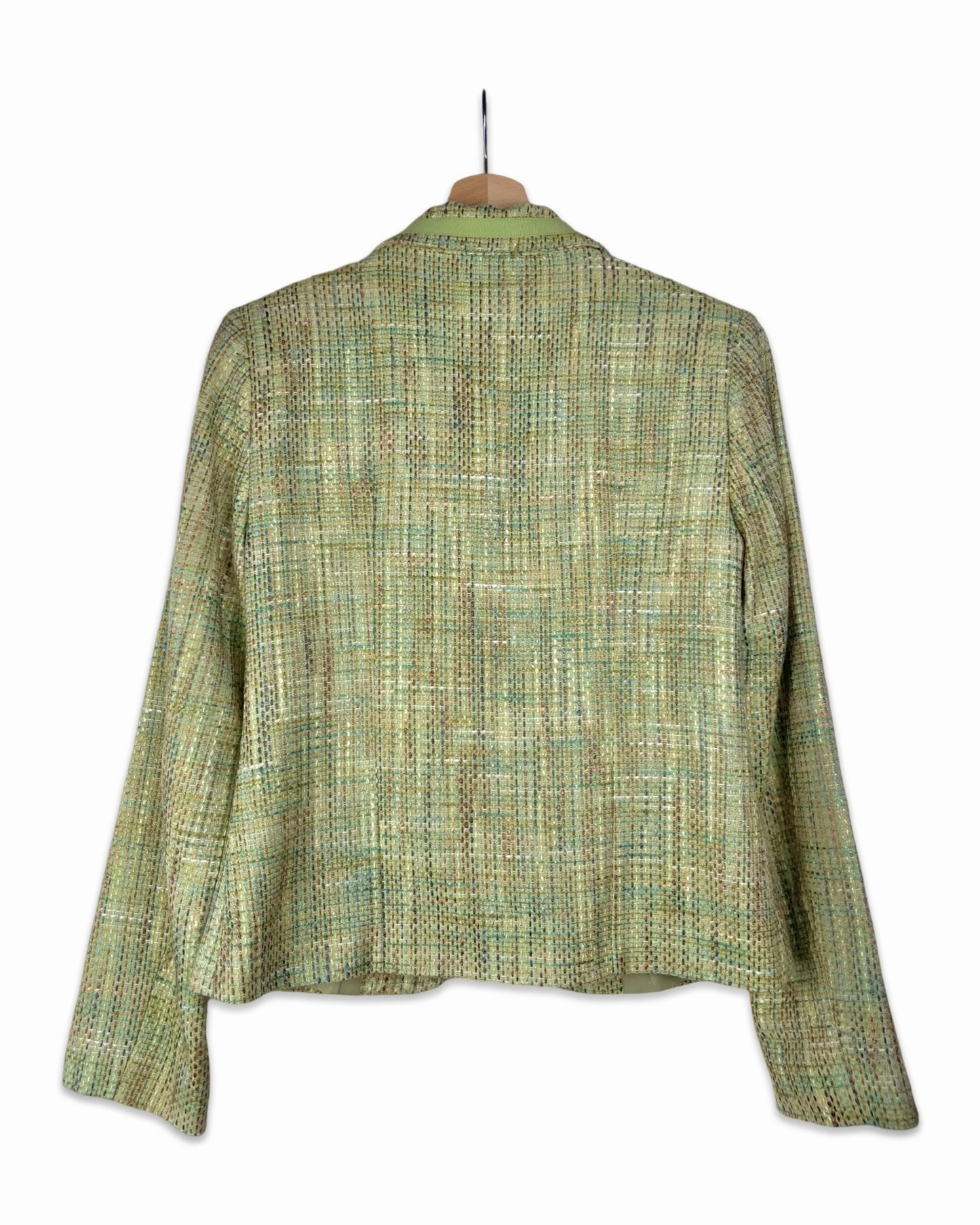 Groene tweed blazer - XS