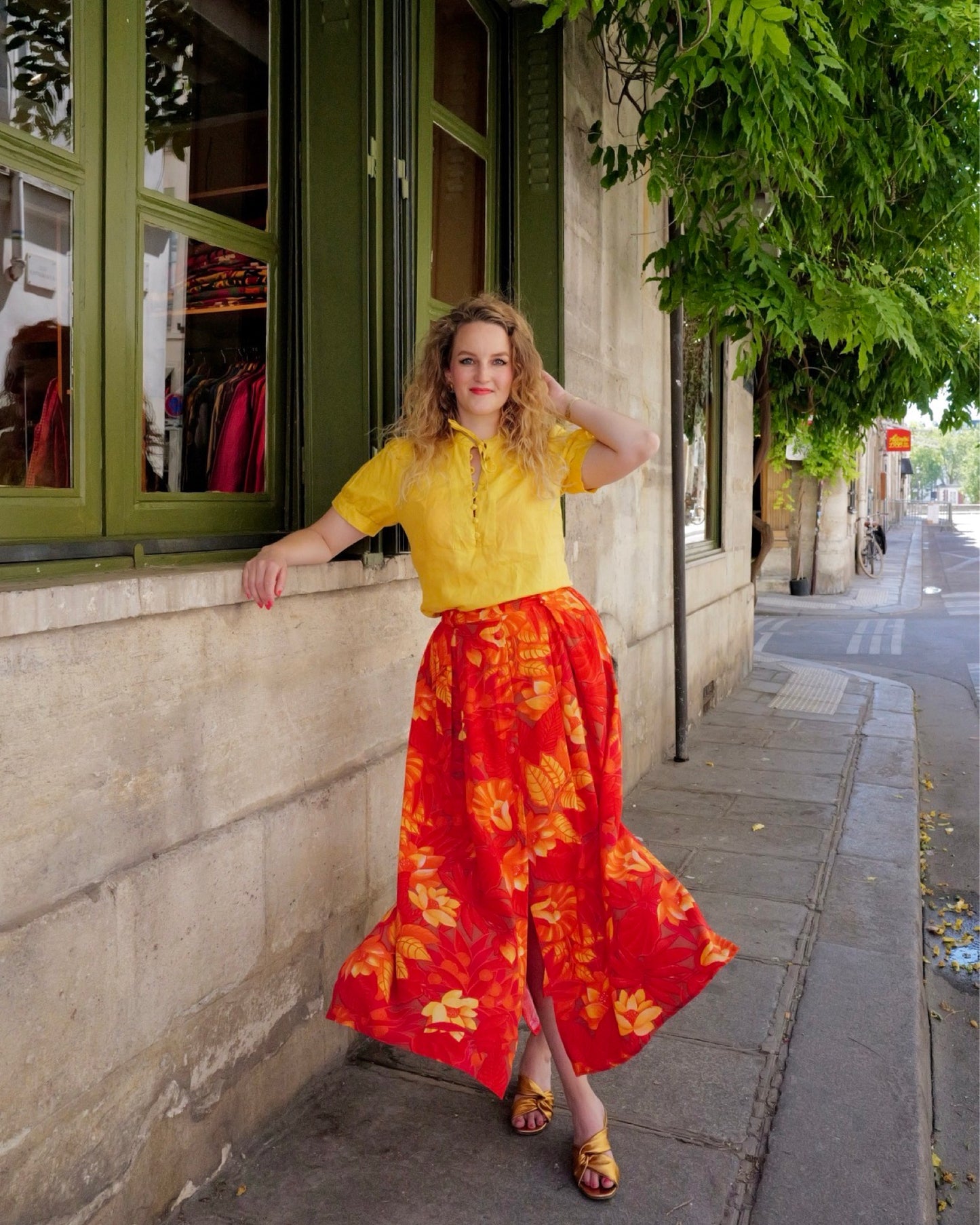 Vintage linnen blouse - S/M