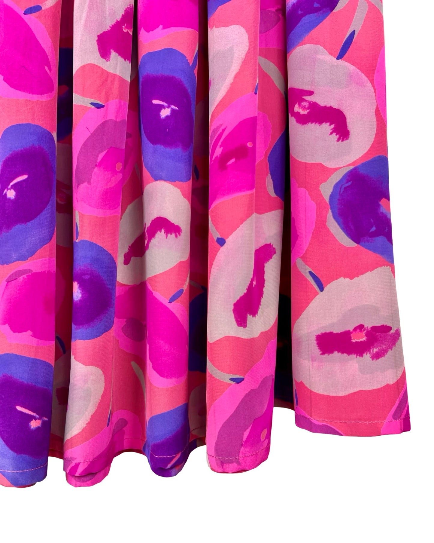 Vintage zijden rok met print - M/L