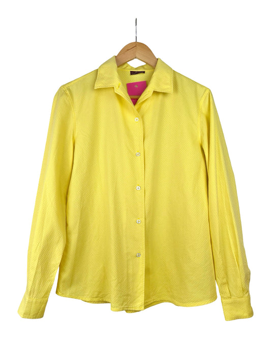 Lemon yellow vintage shirt - S/M