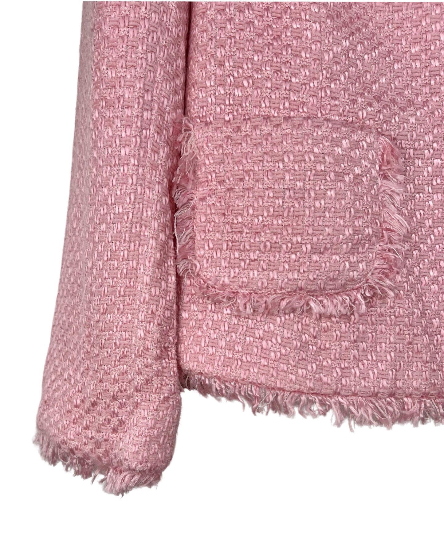 Roze bouclé blazer - L