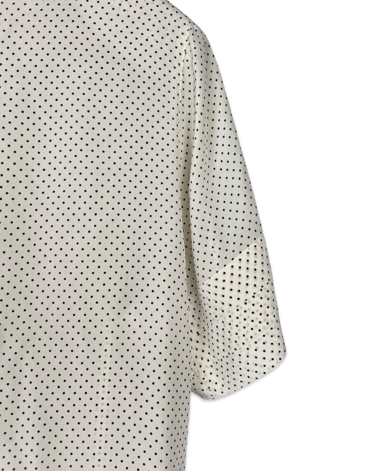 Zijden blouse met stipjes - L