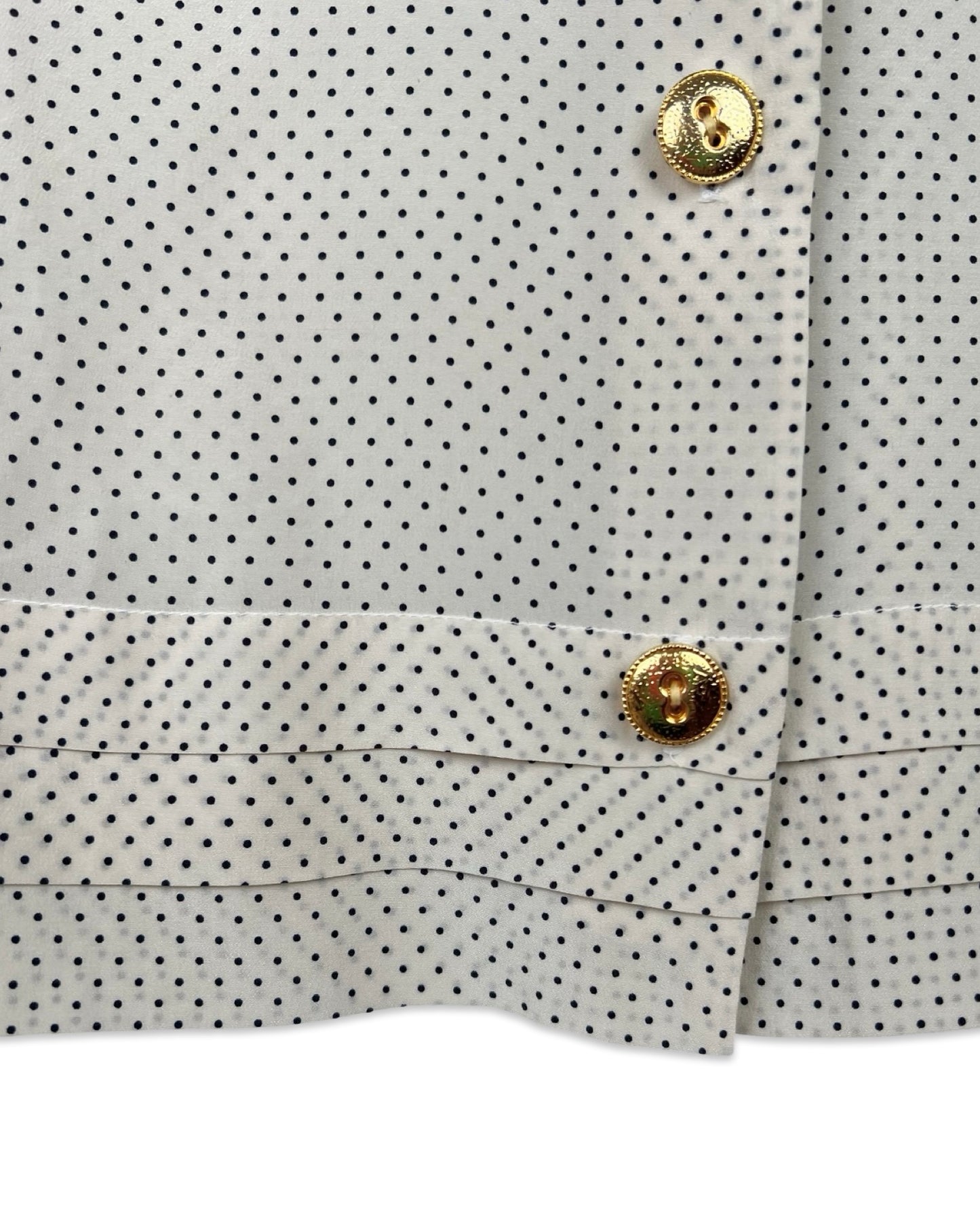 Zijden blouse met stipjes - L