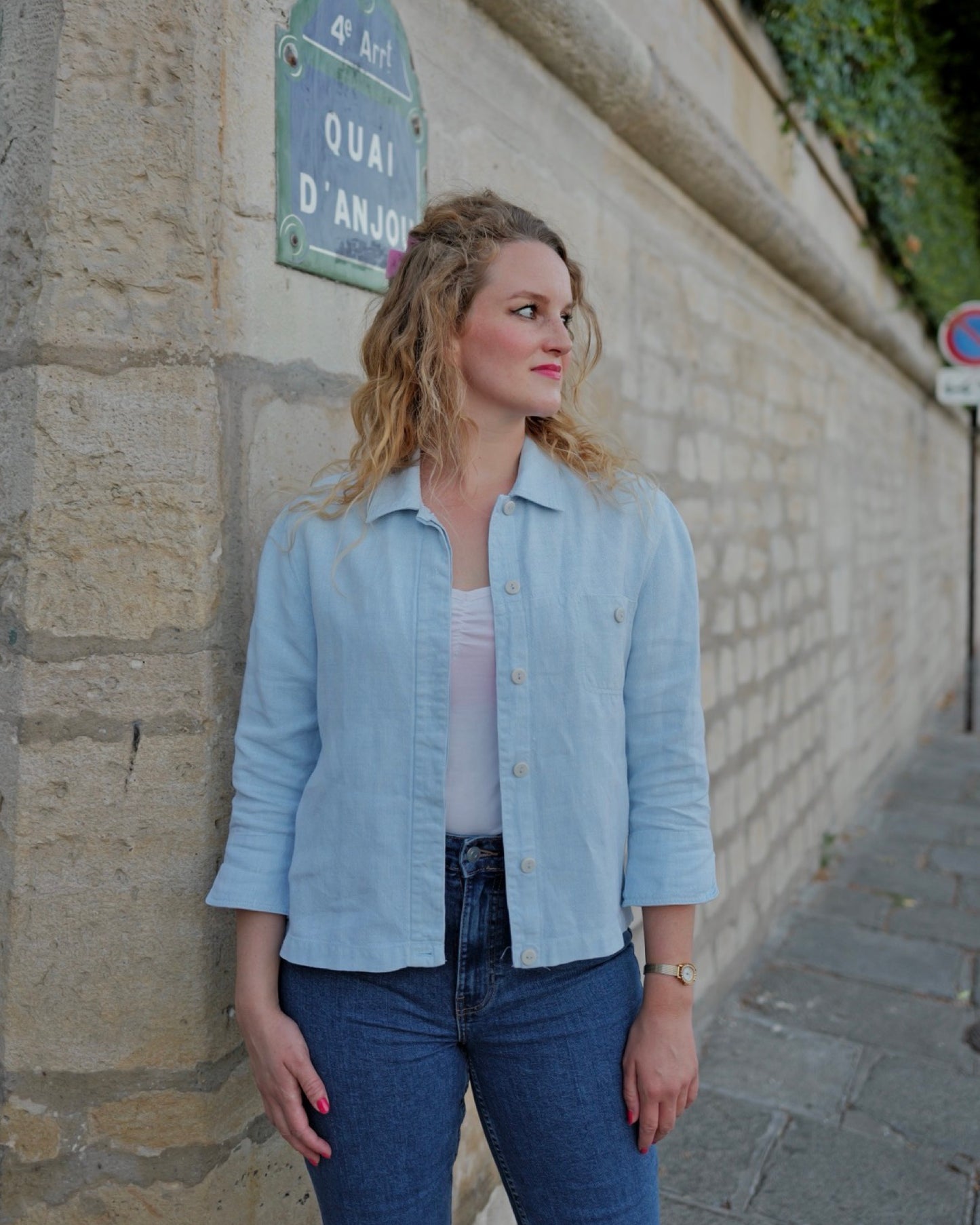 Vintage linnen blouse - S/M