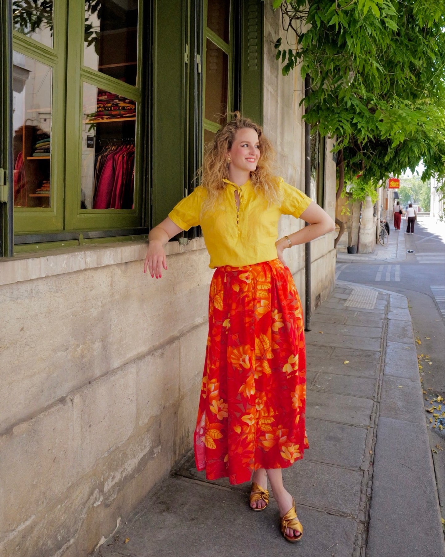 Vintage linnen blouse - S/M