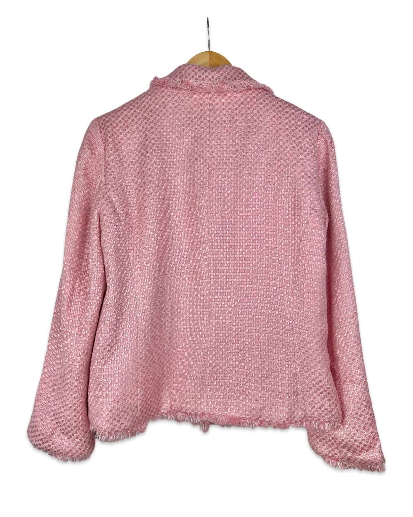 Roze bouclé blazer - L