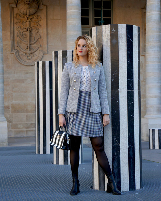 Vintage Geruit rokje - S - Petit Paris Vintage