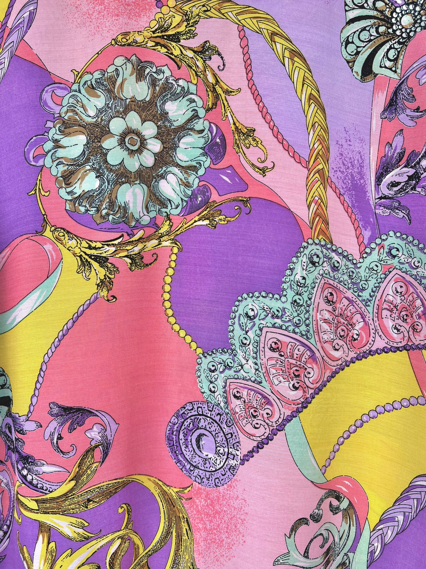 Vintage blouse met kleurrijke print - S/M