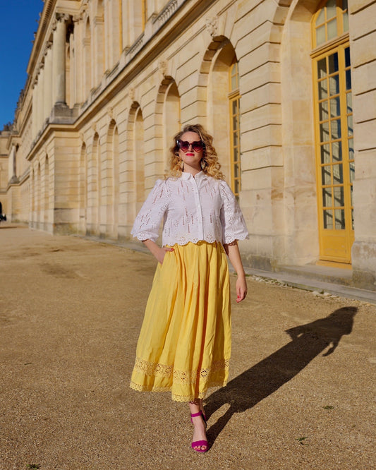 Broderie blouse - S