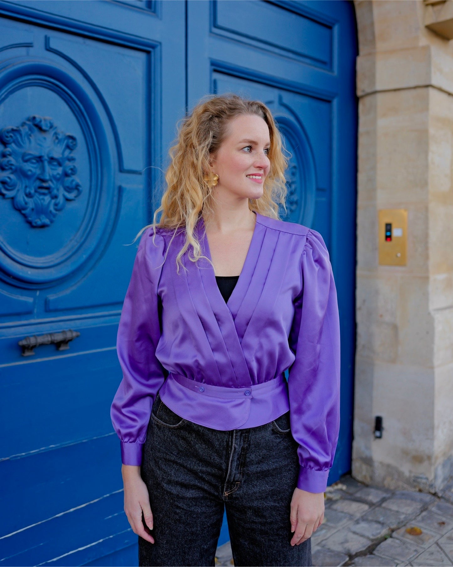 Lila vintage blouse - S