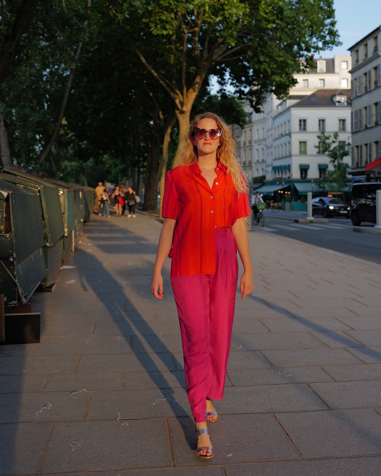 Fuchsia pantalon - S