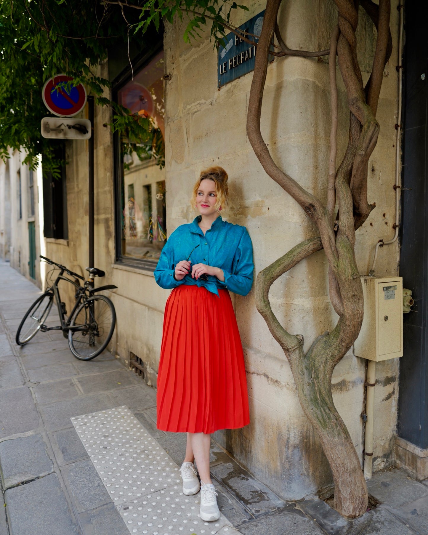 Turquoise blouse - L