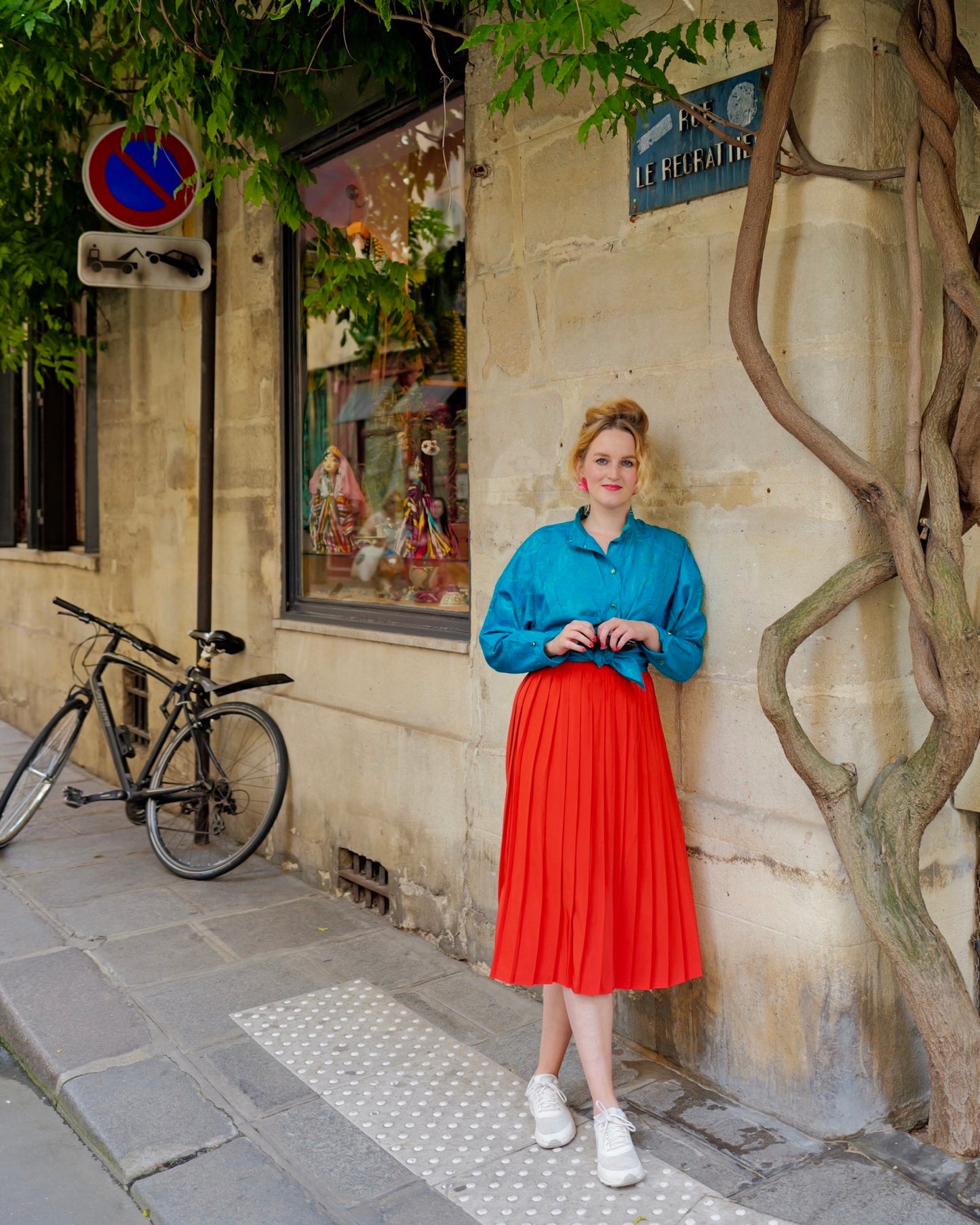 Turquoise blouse - L