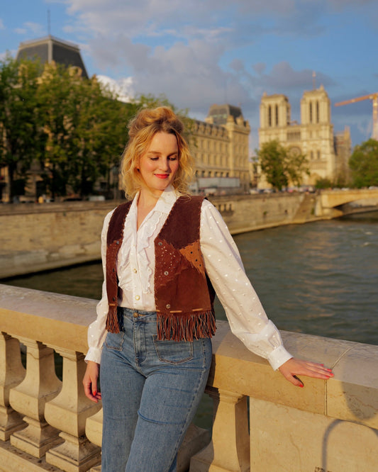 Vintage Vintage western gilet - S - Petit Paris Vintage