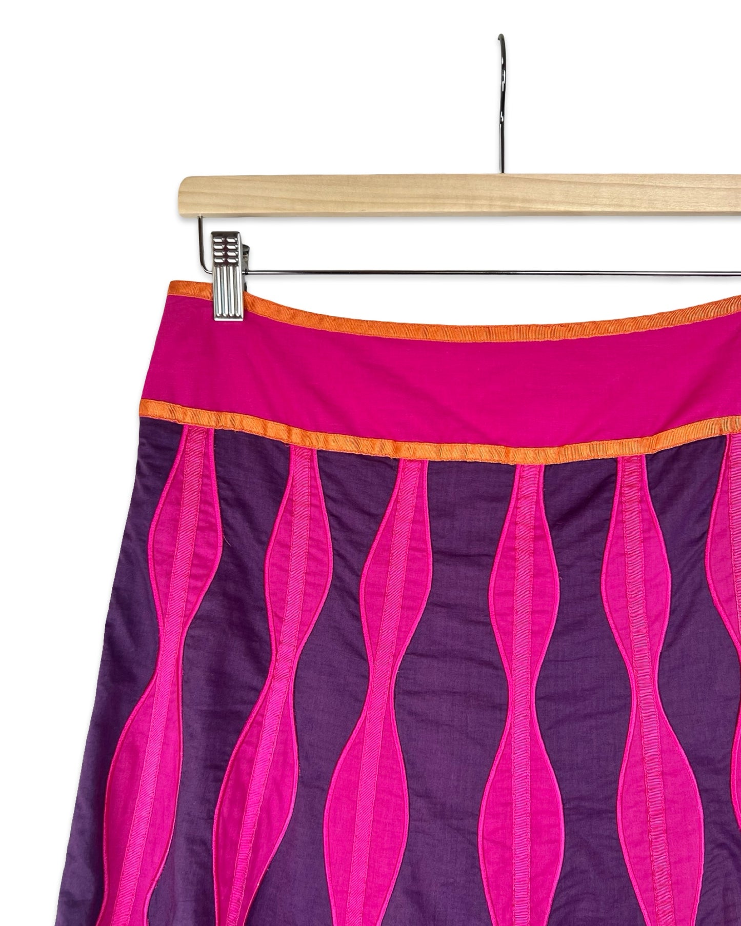 Paarse rok met swirl patroon - S