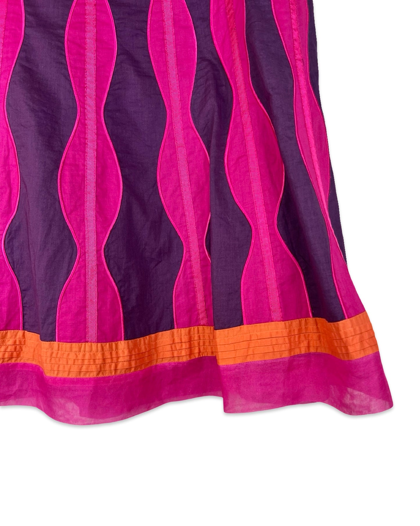 Paarse rok met swirl patroon - S