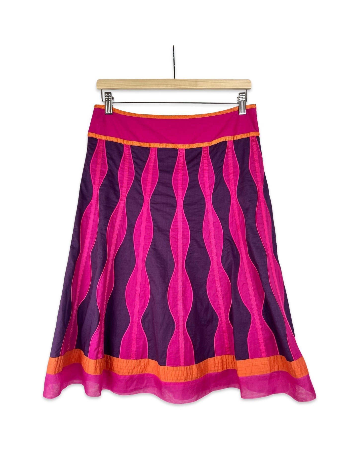 Paarse rok met swirl patroon - S