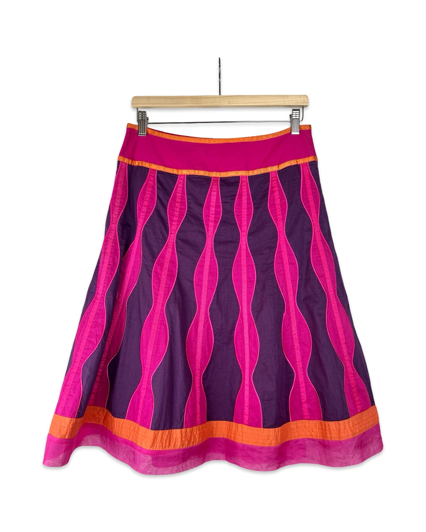 Paarse rok met swirl patroon - S
