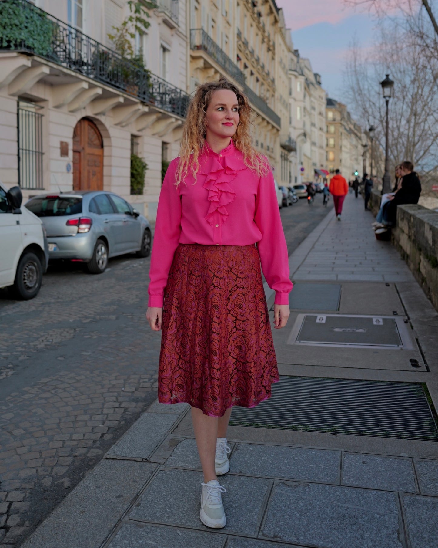 Kanten vintage rok - M/L