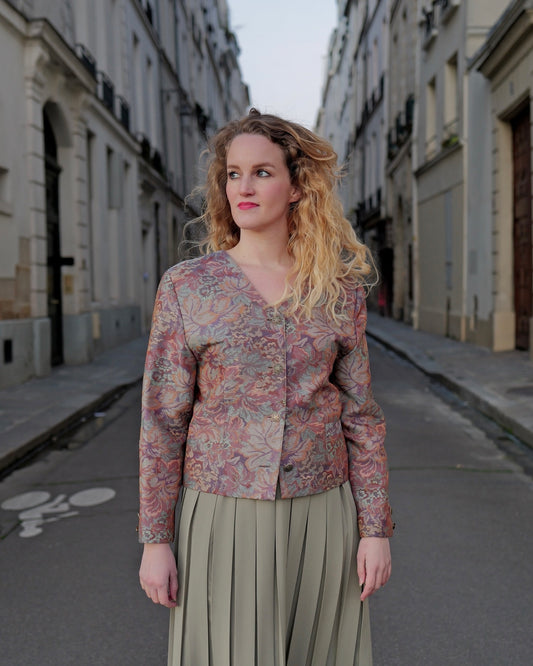 Vintage jacquard blazer - M