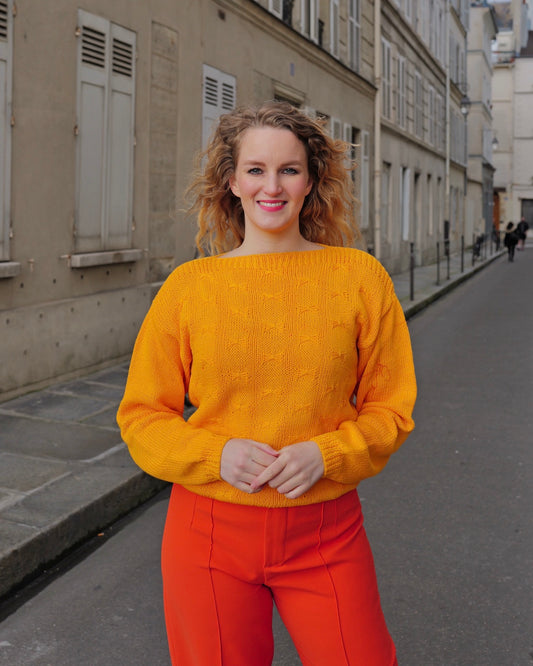 Corn yellow vintage sweater - M/L