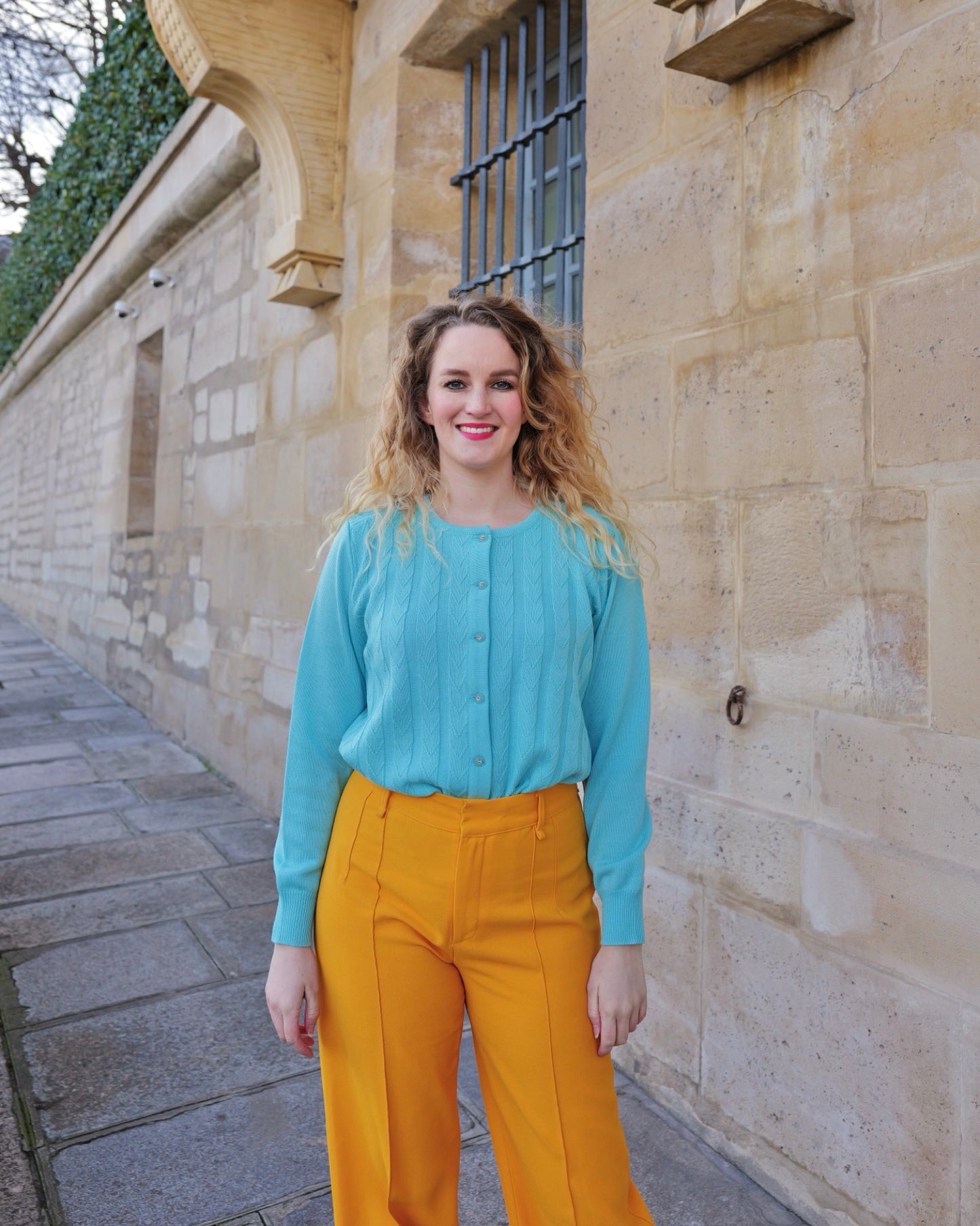 Vintage wollen vest - L